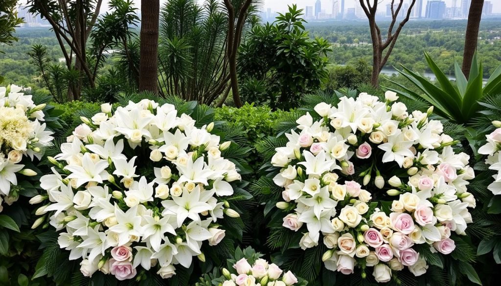 elegant funeral wreaths in Singapore