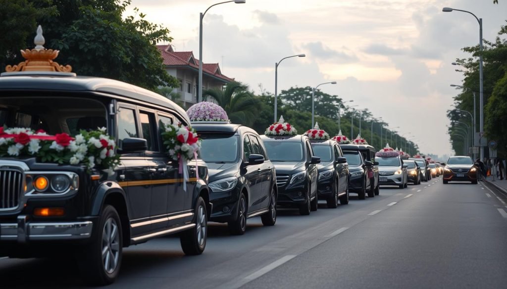 funeral procession vehicles