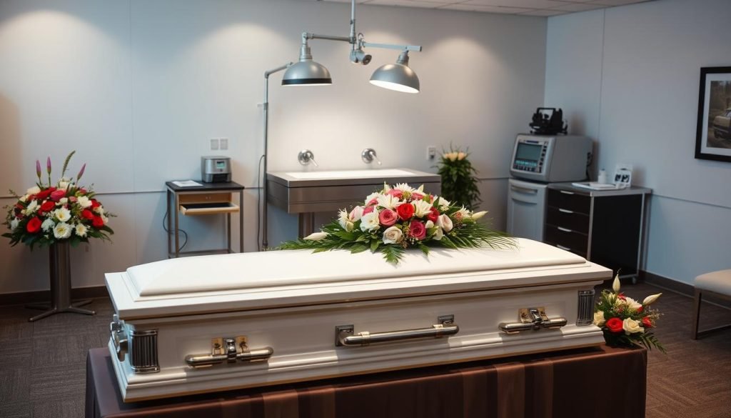 professional funeral services, embalming, casket selection