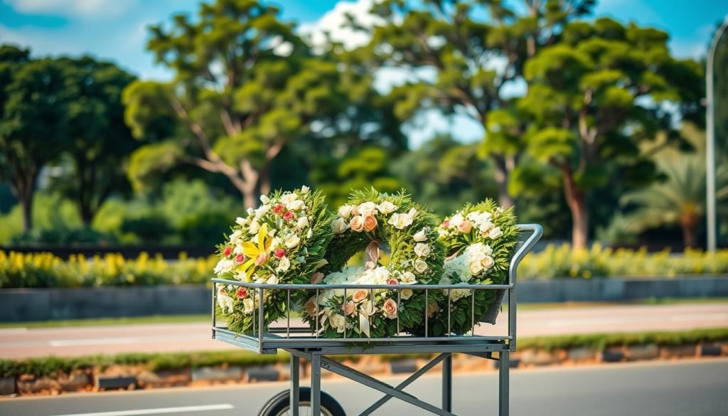 timely delivery of funeral wreaths