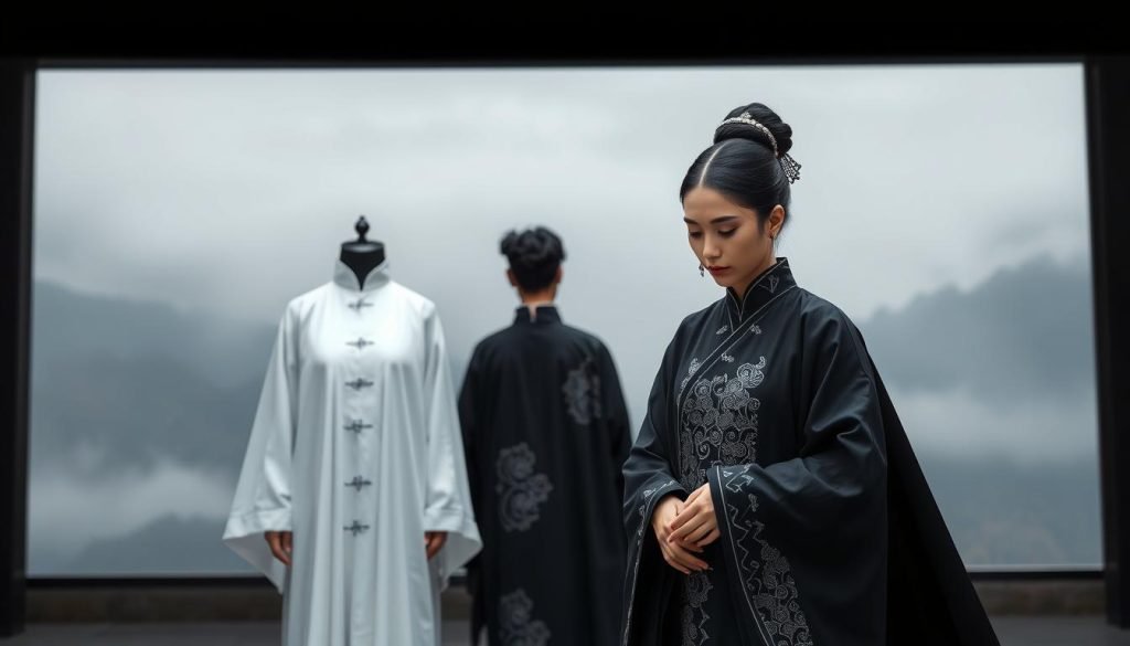 traditional mourning clothing during Chinese funerals