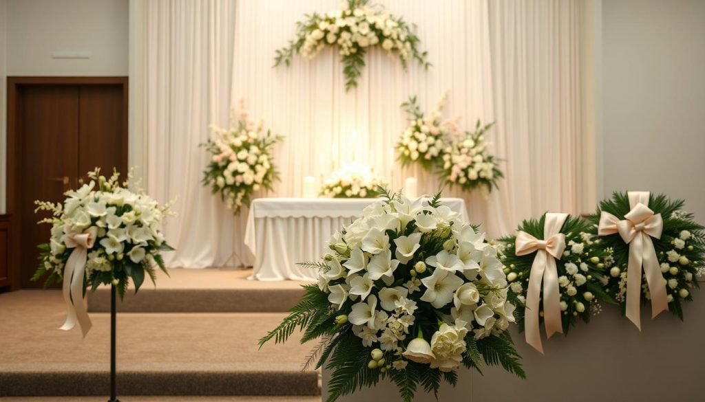 types of funeral decorations