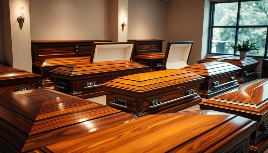 wooden caskets