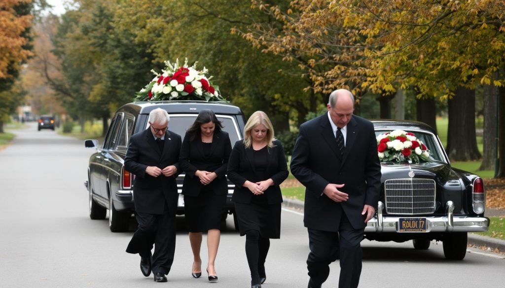 funeral procession etiquette for immediate family