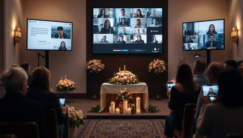 live-streamed funeral ceremony