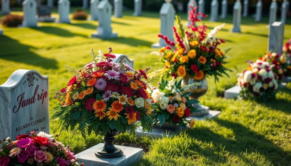 cemetery floral arrangements