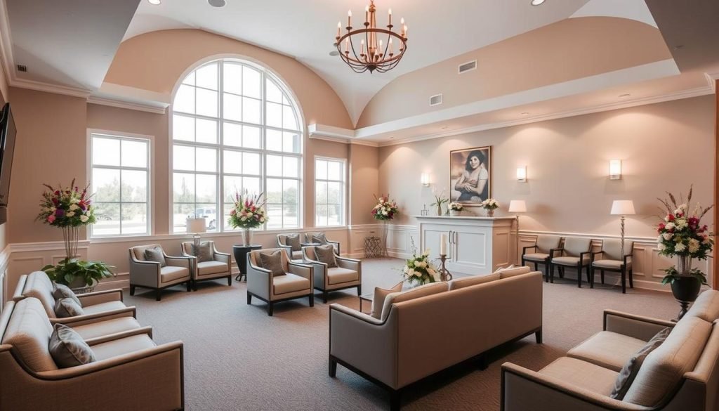 funeral home gathering space